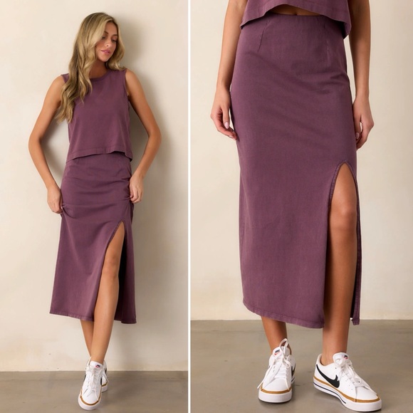 NWT - Z SUPPLY SHILO COCOA BERRY KNIT SKIRT Size Large - Picture 3 of 10